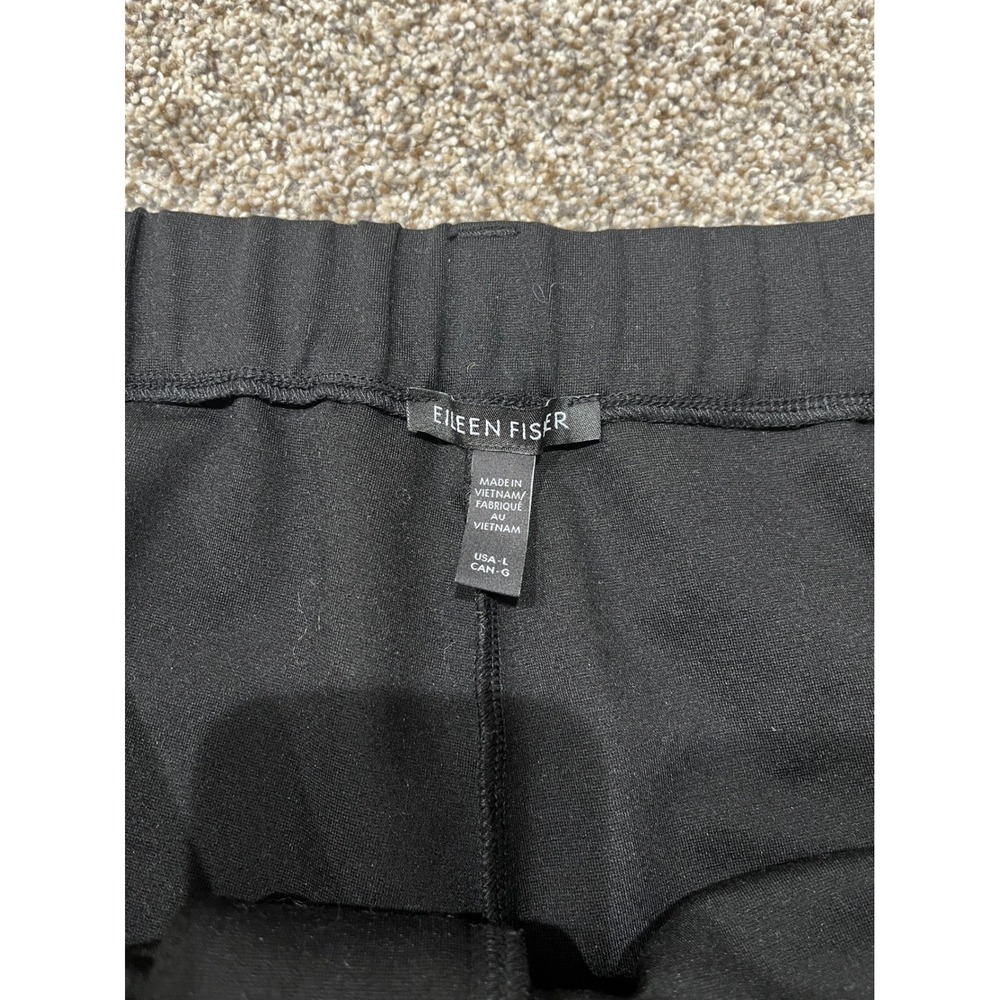 Eileen Fisher Black Tencel Blend Wide Leg Crop Pants Womens Size Large TJX - Picture 7 of 8